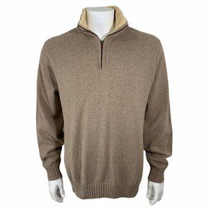 Oscar De La Renta 1/4 Zip Pull Over Dress Sweater